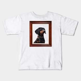 Dachshund Portrait Kids T-Shirt